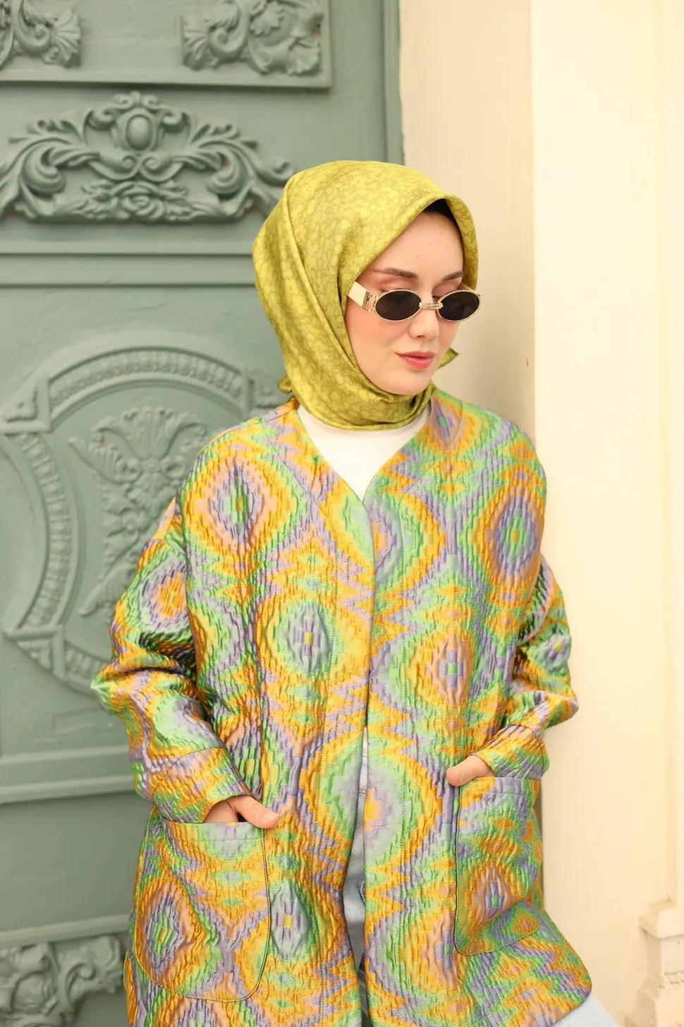 Silk Home Twill İpek Eşarp 11435-19 Asit Yeşil