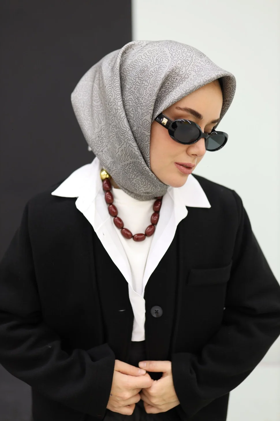 Silk Home Twill İpek Eşarp 11450-16 Gri, Füme