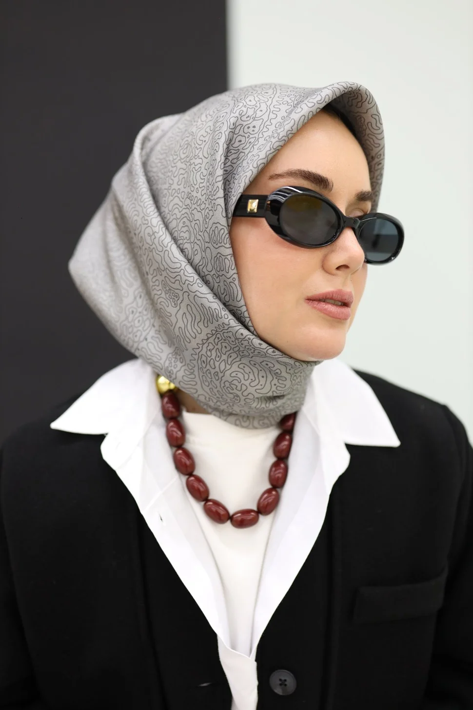 Silk Home Twill İpek Eşarp 11450-16 Gri, Füme