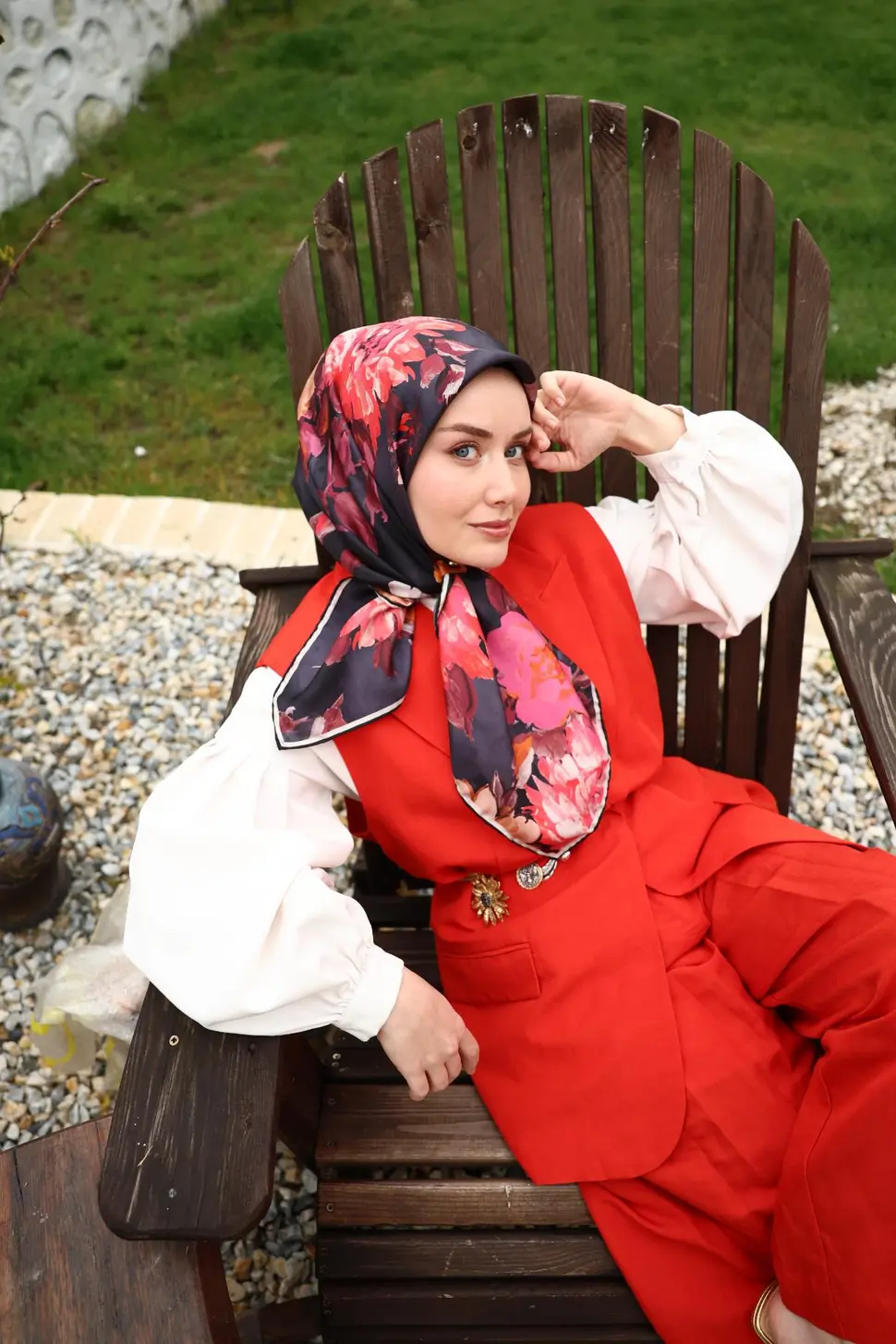 Silk Home Twill İpek Eşarp 11467-33 Siyah, Somon