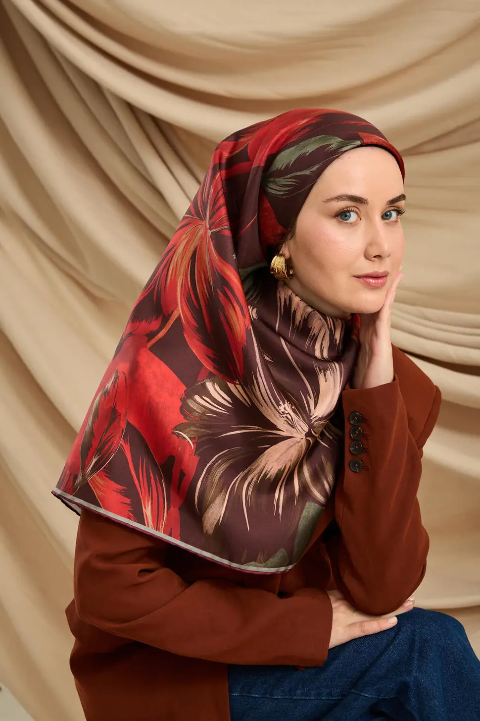 Silk Home Twill İpek Eşarp 11480-42 Mürdüm