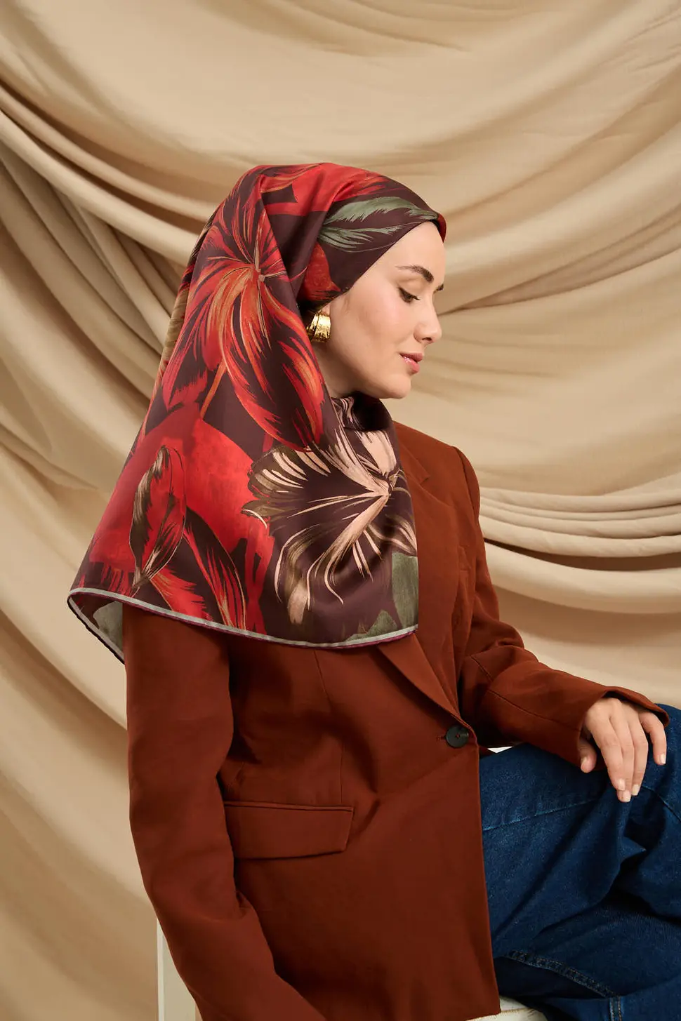 Silk Home Twill İpek Eşarp 11480-42 Mürdüm