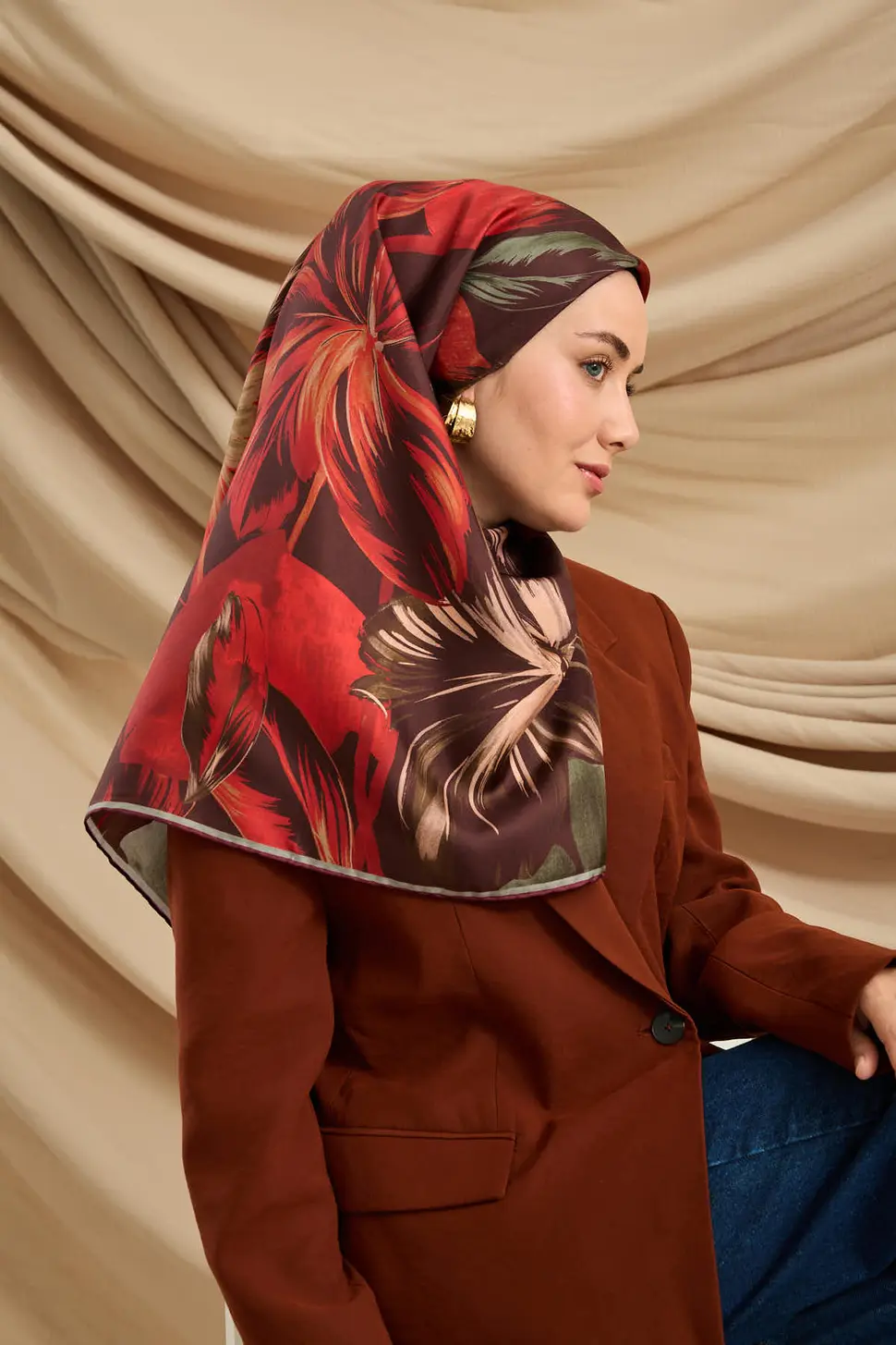Silk Home Twill İpek Eşarp 11480-42 Mürdüm