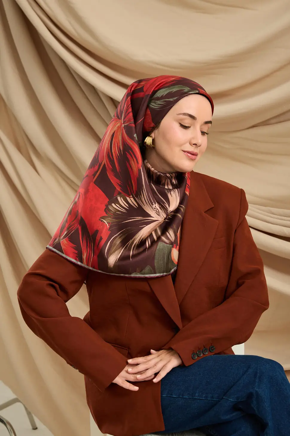 Silk Home Twill İpek Eşarp 11480-42 Mürdüm
