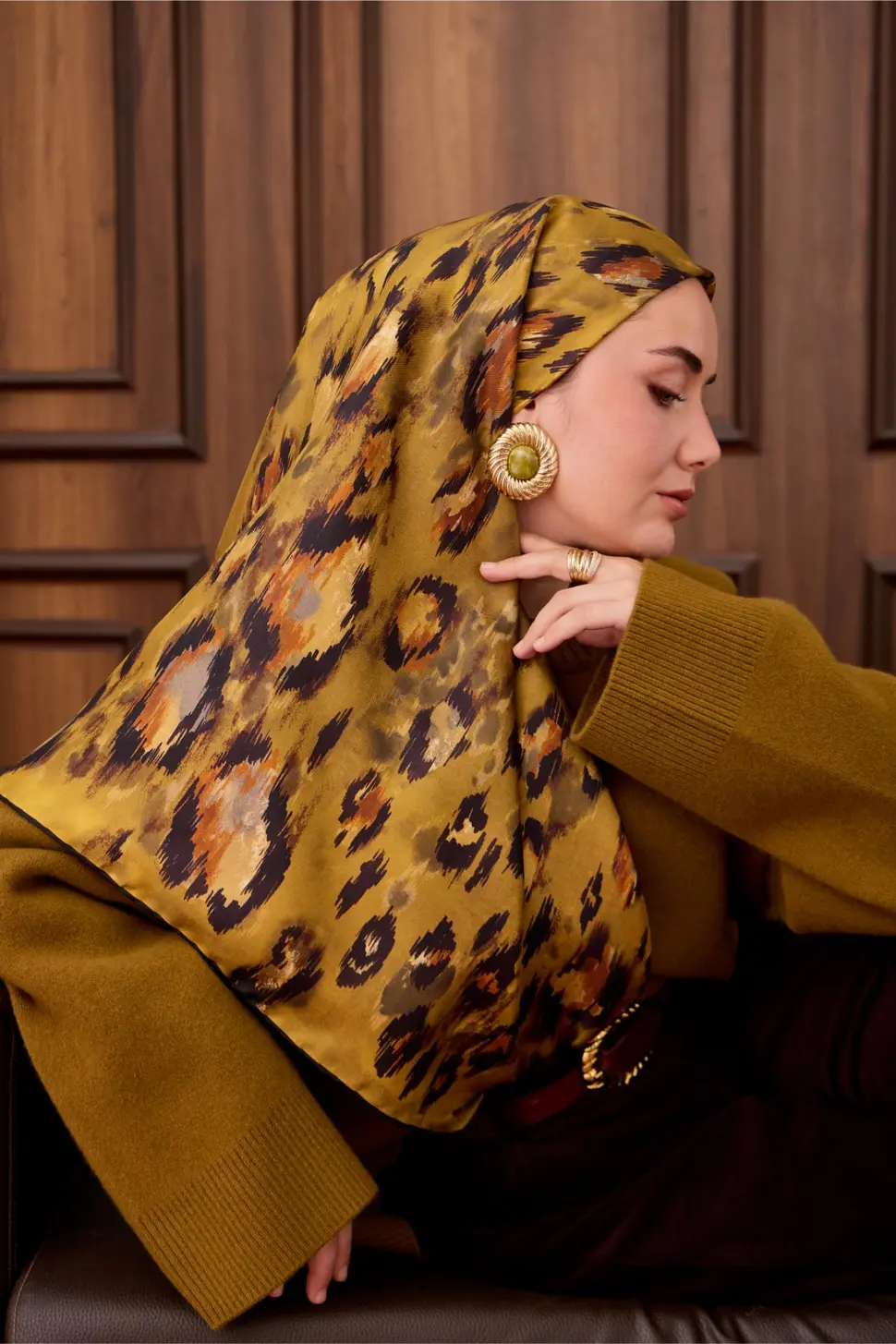 Silk Home Twill İpek Eşarp 11492-01 Olive