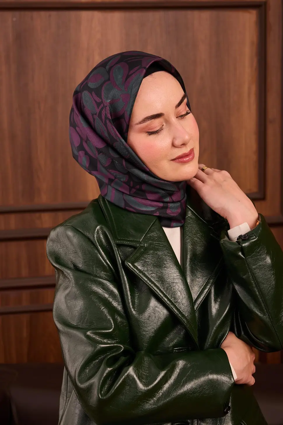 Silk Home Twill İpek Eşarp 111494-03 Siyah, Mor, Çağla