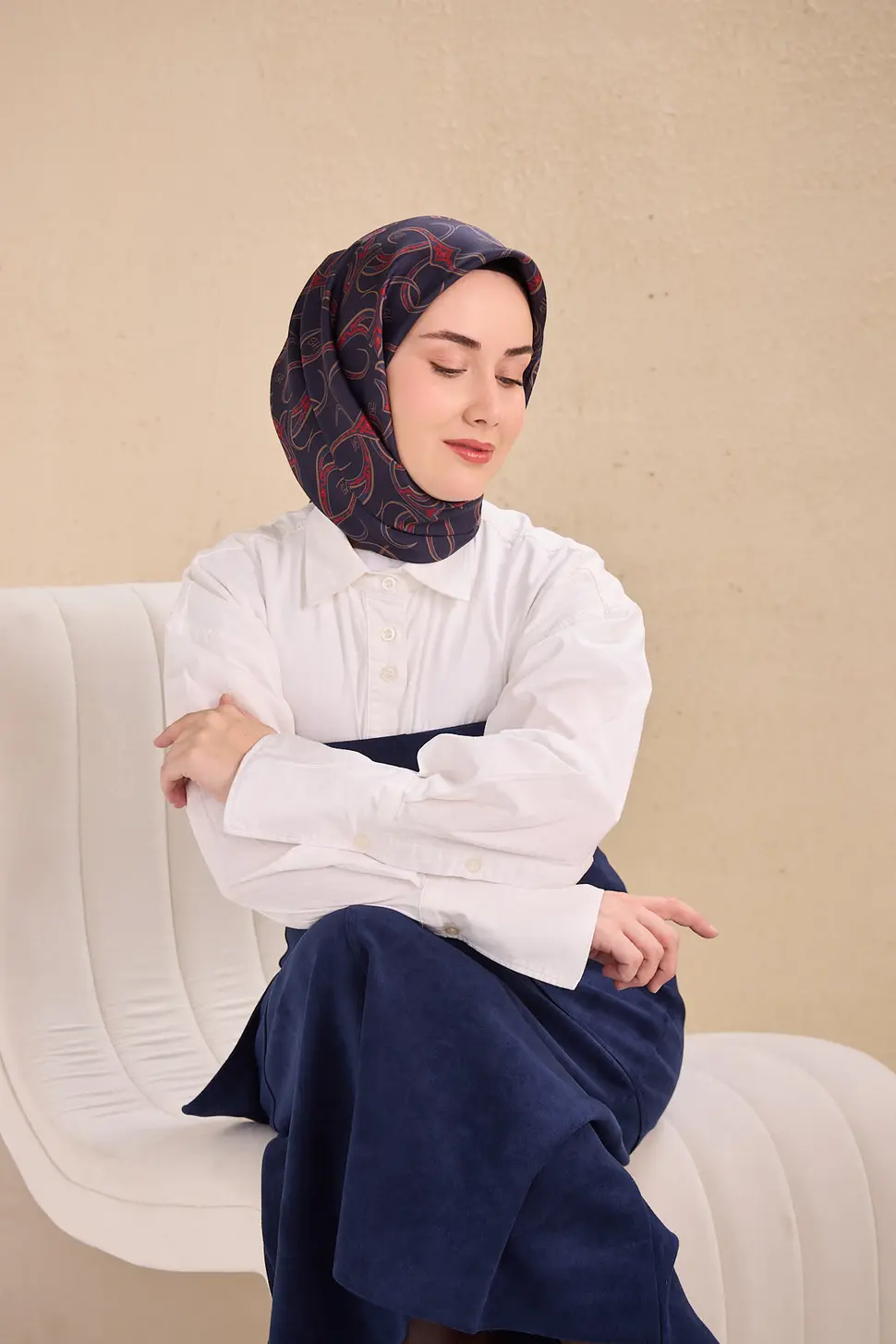 Silk Home Twill İpek Eşarp 11509-11 Barok Lacivert