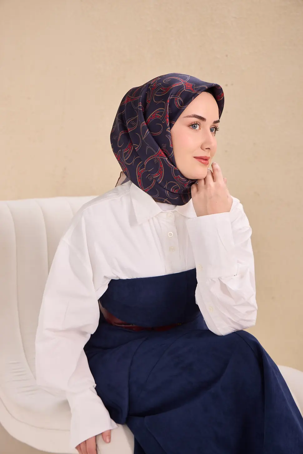 Silk Home Twill İpek Eşarp 11509-11 Barok Lacivert