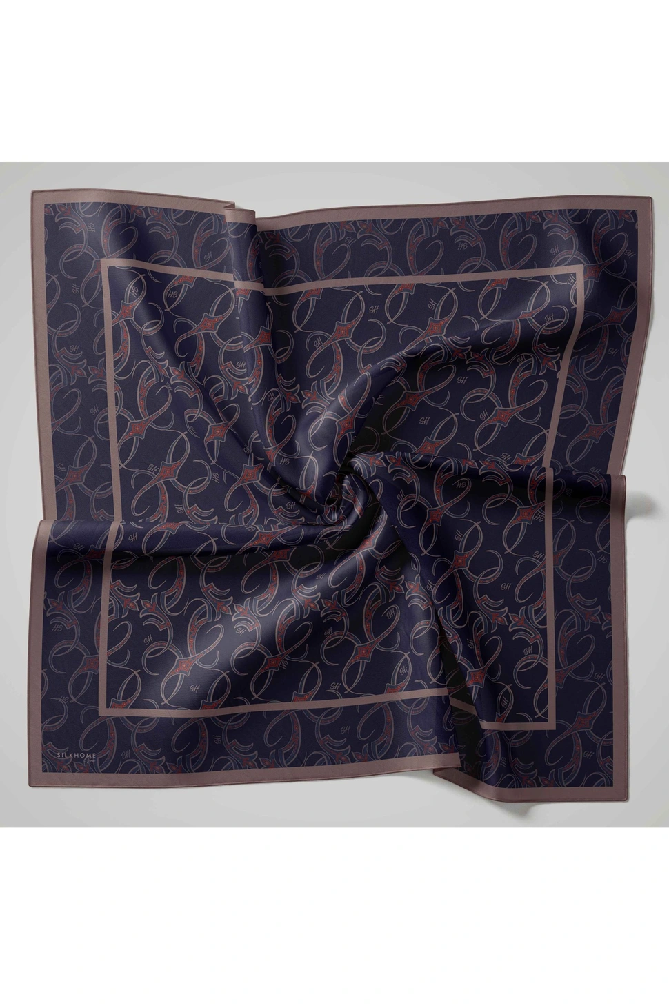 Silk Home Twill İpek Eşarp 11509-11 Barok Lacivert