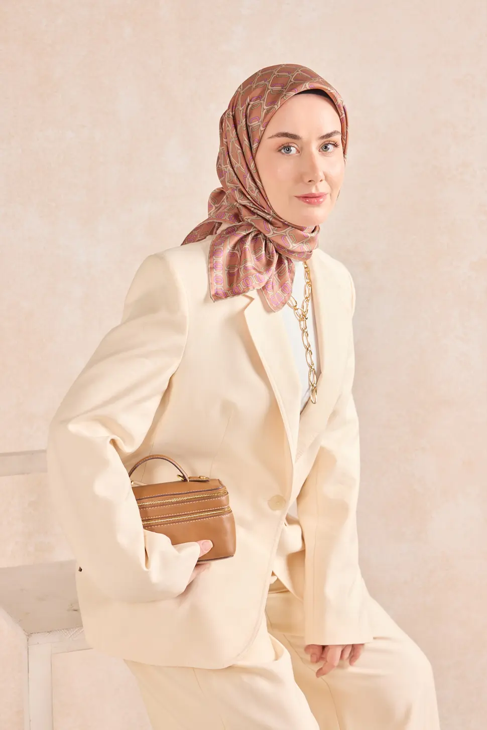 Silk Home Twill İpek Eşarp 11521-16 Zincir Bakır