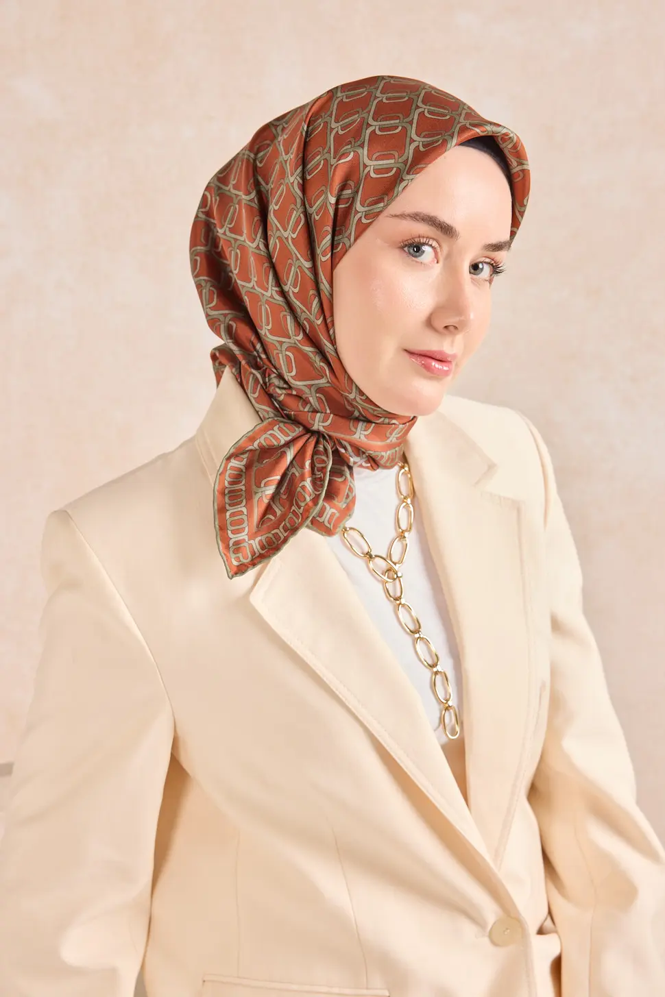 Silk Home Twill İpek Eşarp 11521-17 Zincir Kiremit