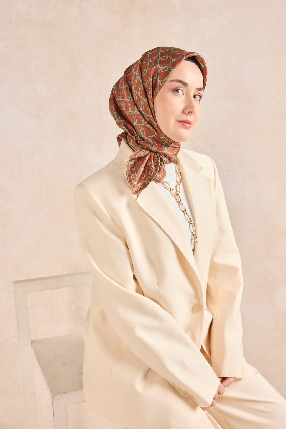 Silk Home Twill İpek Eşarp 11521-17 Zincir Kiremit
