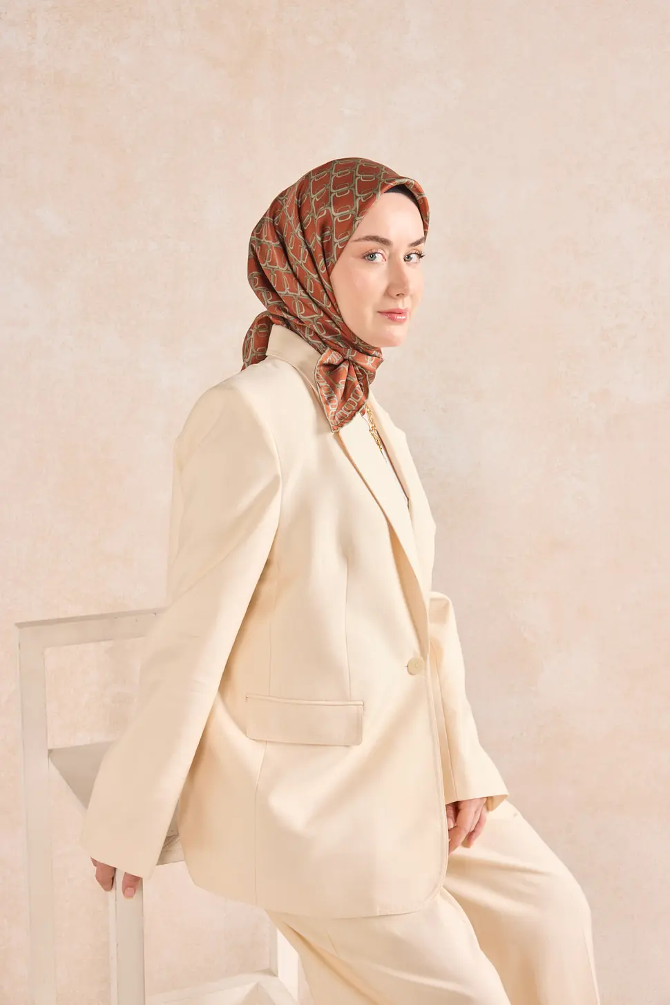 Silk Home Twill İpek Eşarp 11521-17 Zincir Kiremit