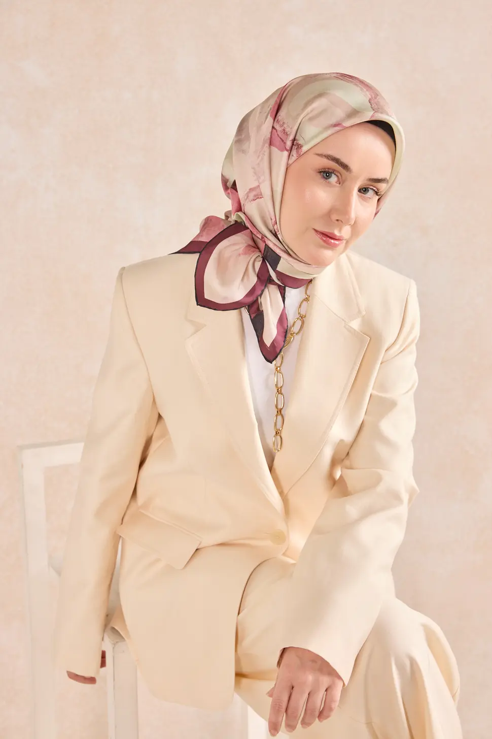 Silk Home Twill İpek Eşarp 11528-09 Petal Gül Kurusu