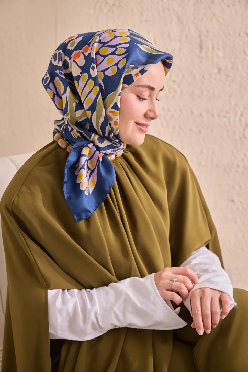Silk Home Twill İpek Eşarp 11531-01 Gece Mavisi