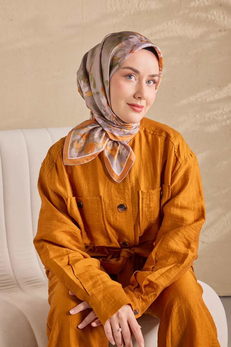 Silk Home Twill İpek Eşarp 11534-25 Taba
