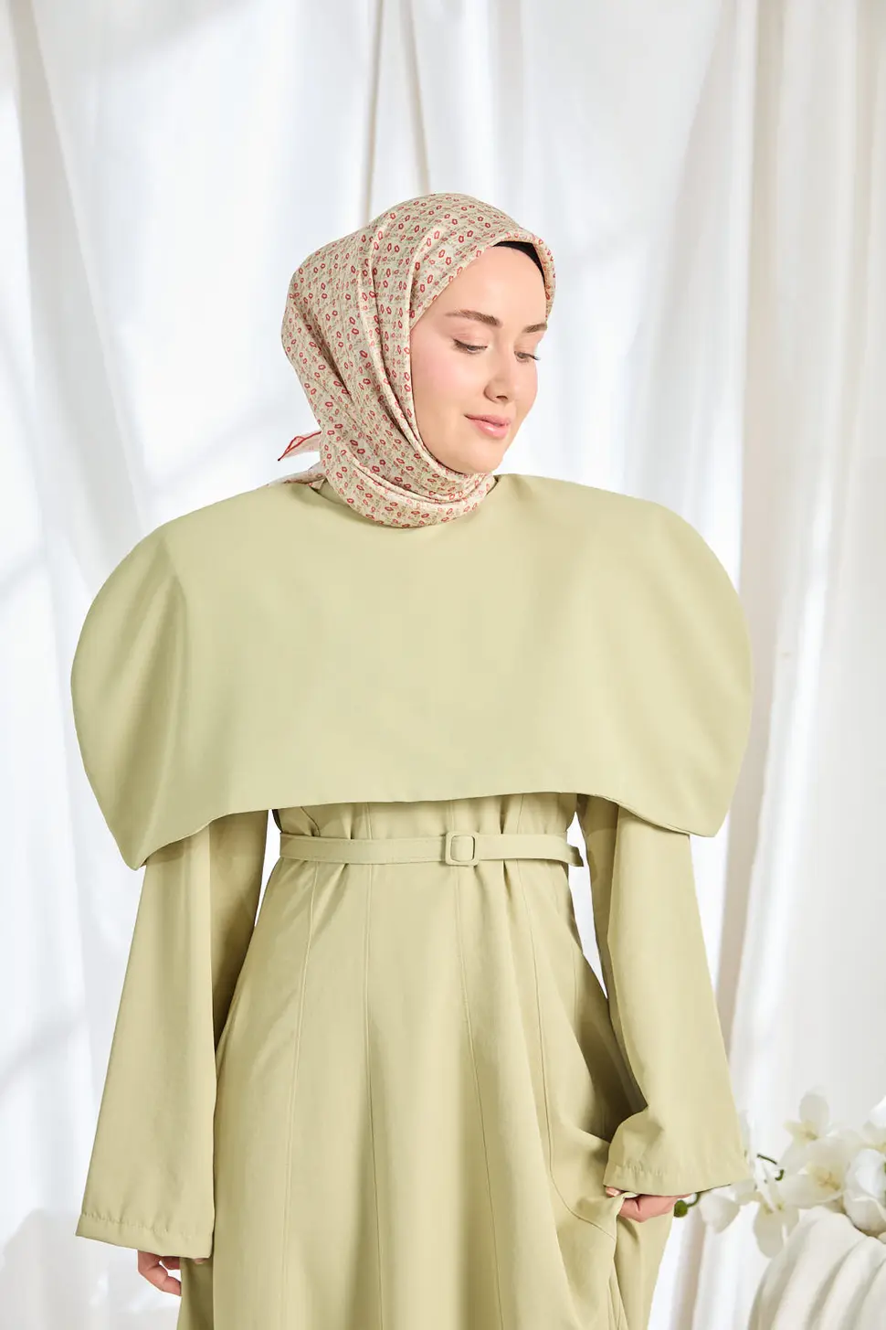 Silk Home Twill İpek Eşarp Mini Bouquet Krem