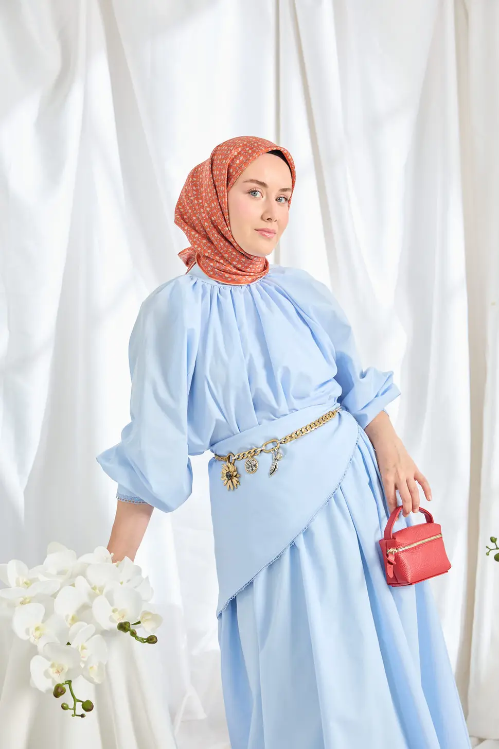 Silk Home Twill İpek Eşarp Mini Bouquet Narçiçeği