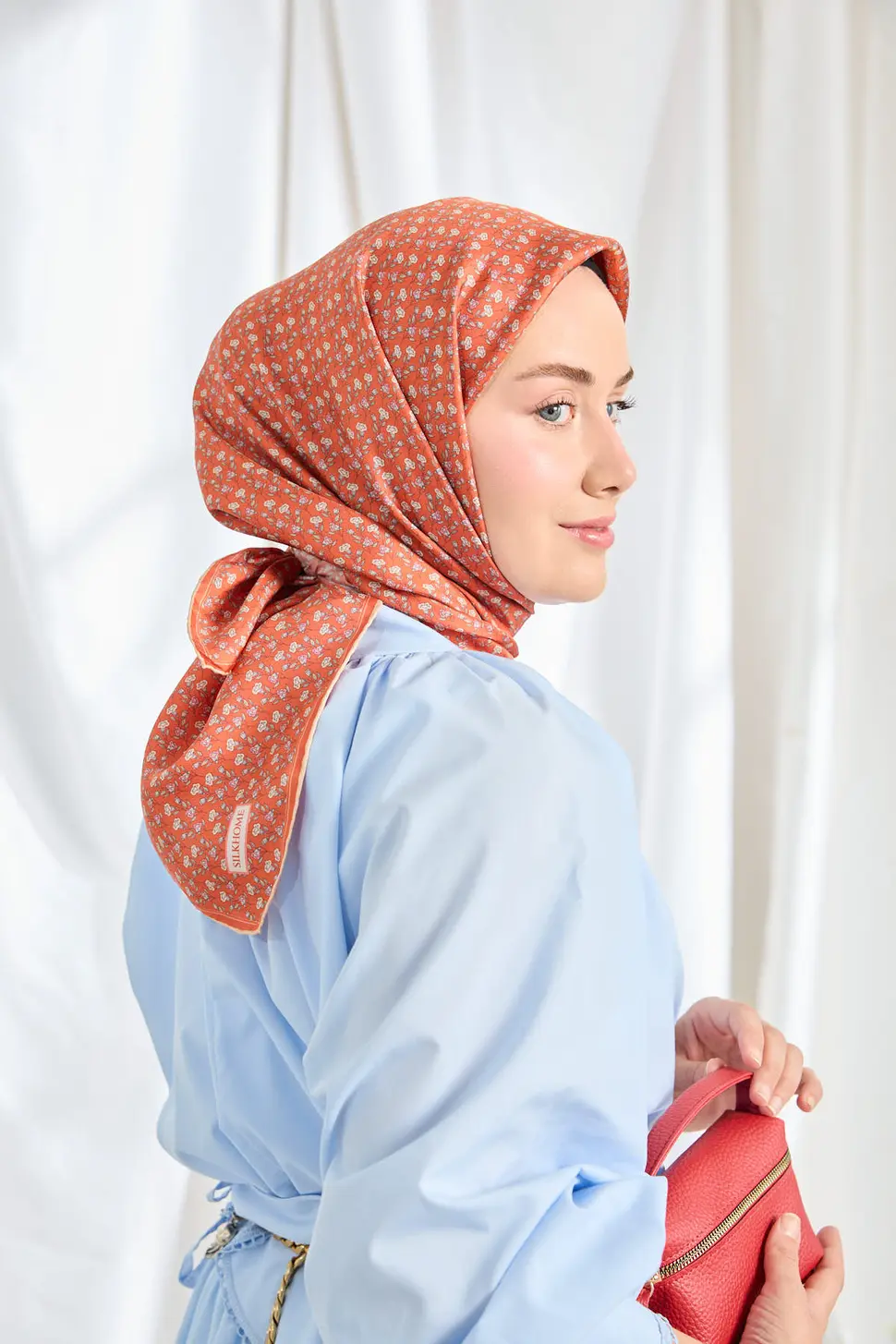 Silk Home Twill İpek Eşarp Mini Bouquet Narçiçeği