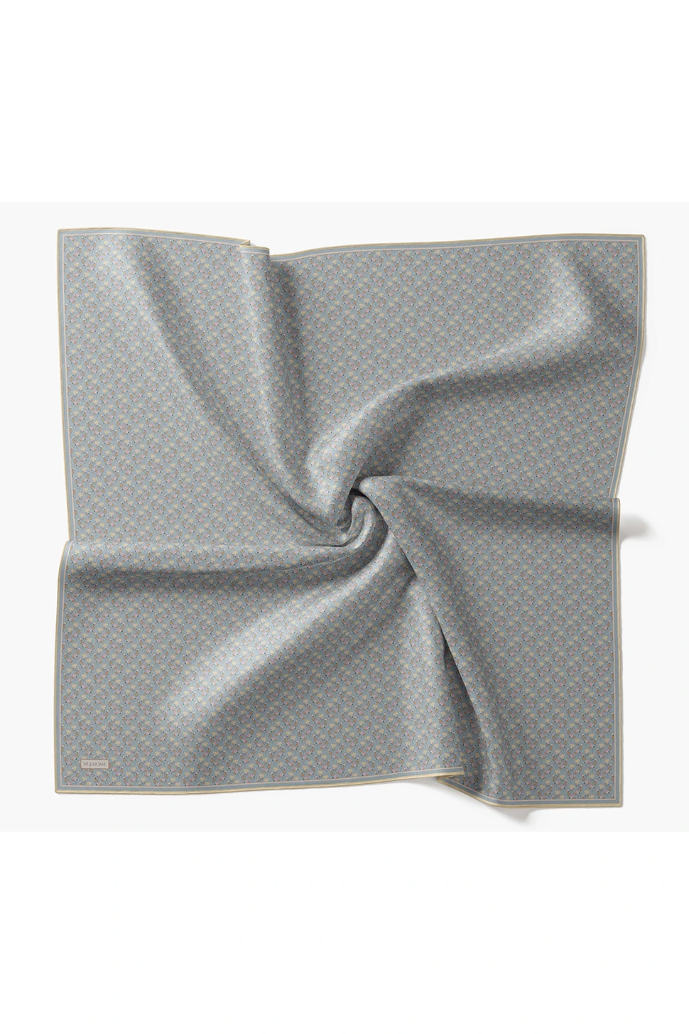 Silk Home Twill İpek Eşarp Mini Bouquet Bebe Mavi