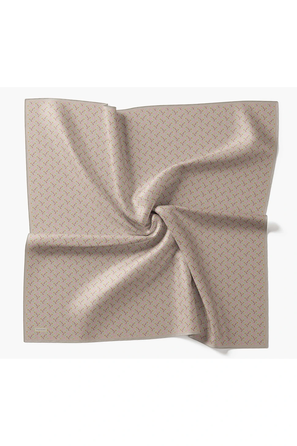 Silk Home Twill İpek Eşarp Mini Bouquet Açık Vizon