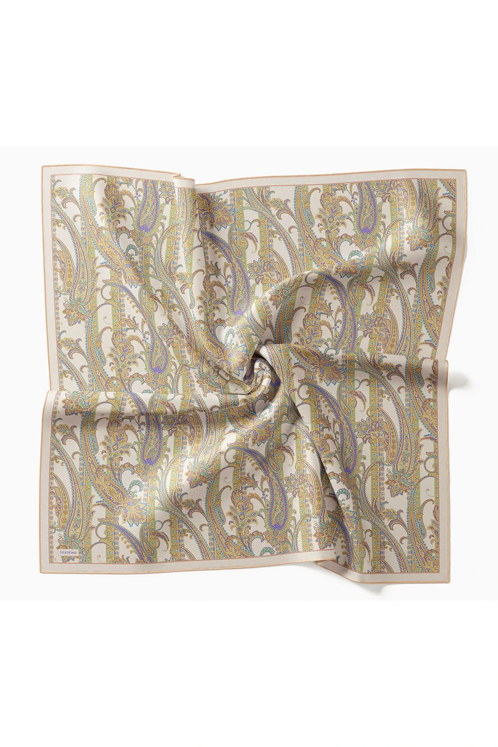 Silk Home Twill İpek Eşarp Ottoman Paisley Ekru