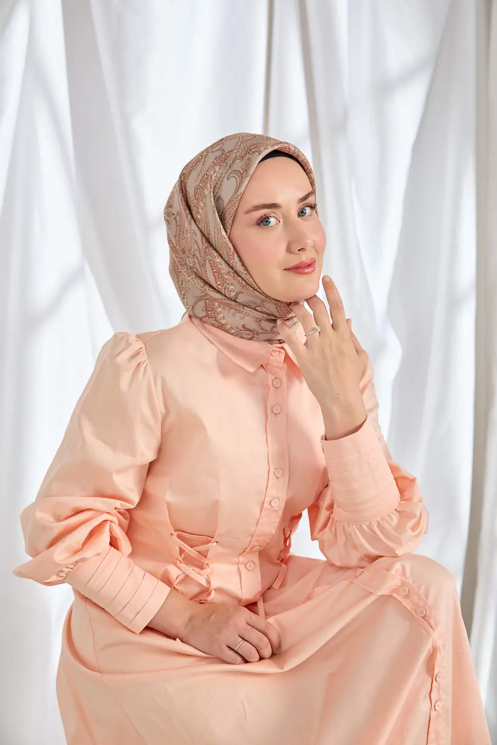 Silk Home Twill İpek Eşarp Ottoman Paisley Gri
