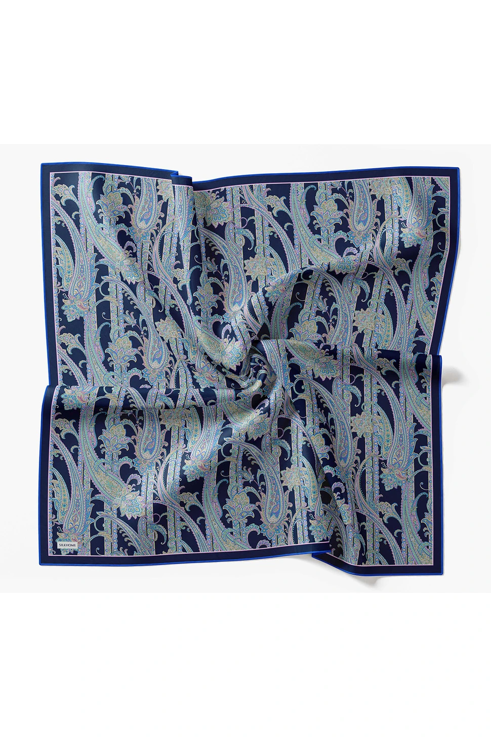 Silk Home Twill İpek Eşarp Ottoman Paisley Lacivert
