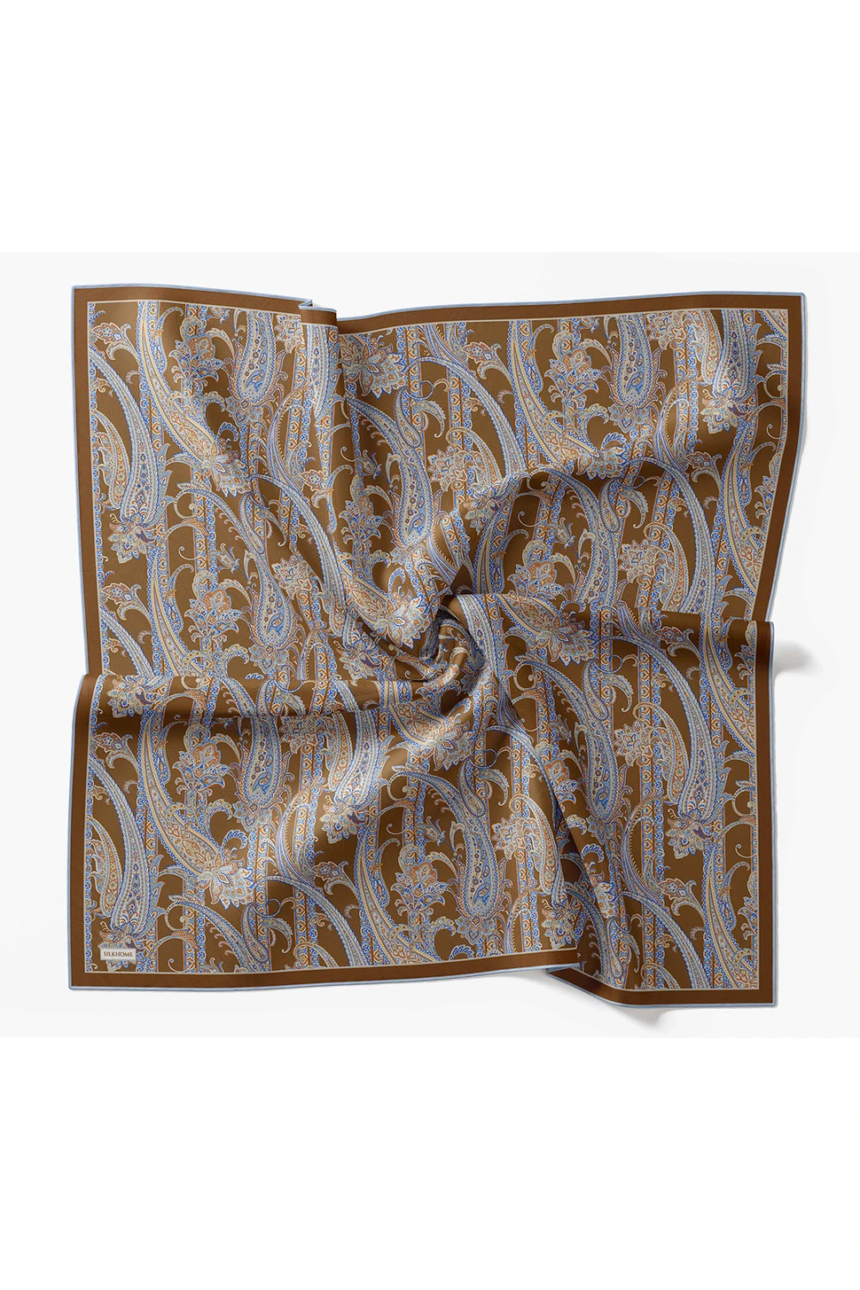 Silk Home Twill İpek Eşarp Ottoman Paisley Karamel