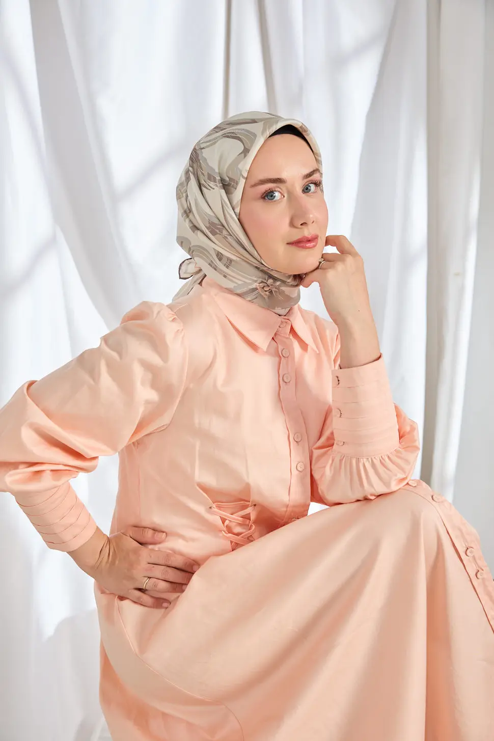 Silk Home Twill İpek Eşarp Bloom Taş