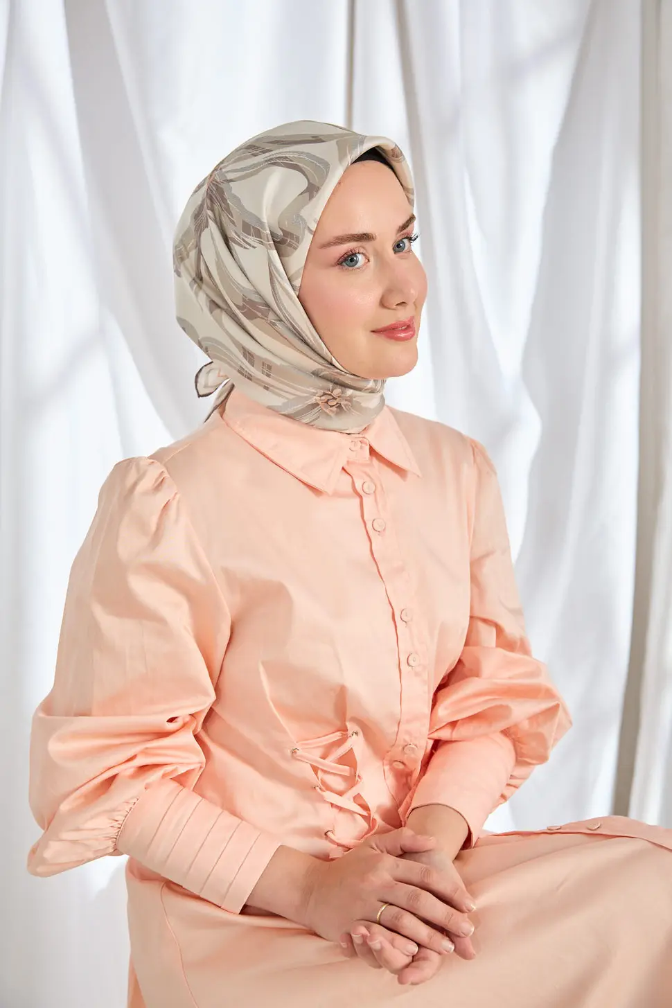 Silk Home Twill İpek Eşarp Bloom Taş