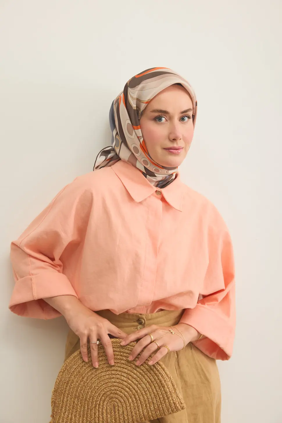 Silk Home Twill İpek Eşarp Retro Paisley Acı Kahve