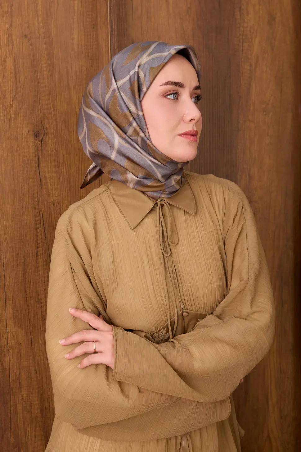 Silk Home Twill İpek Eşarp Aurelia Füme