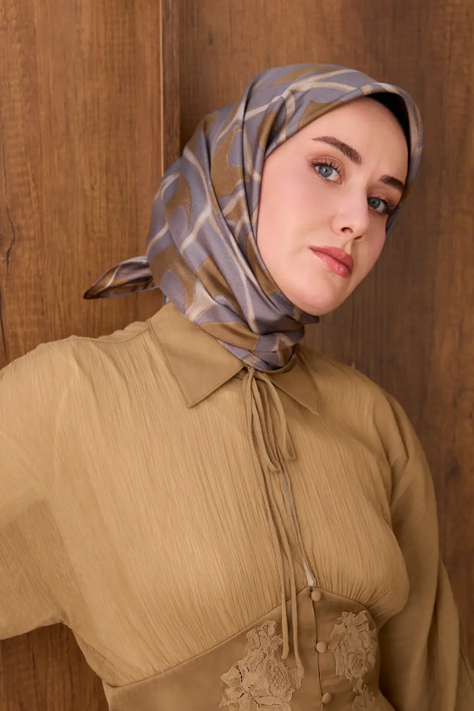 Silk Home Twill İpek Eşarp Aurelia Füme