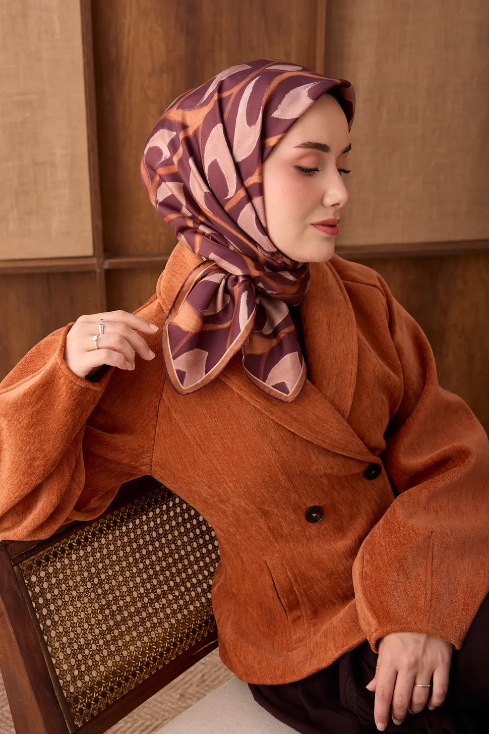 Silk Home Twill İpek Eşarp Aurelia Bordo