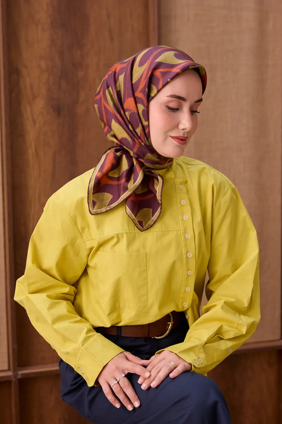 Silk Home Twill İpek Eşarp Aurelia Mürdüm