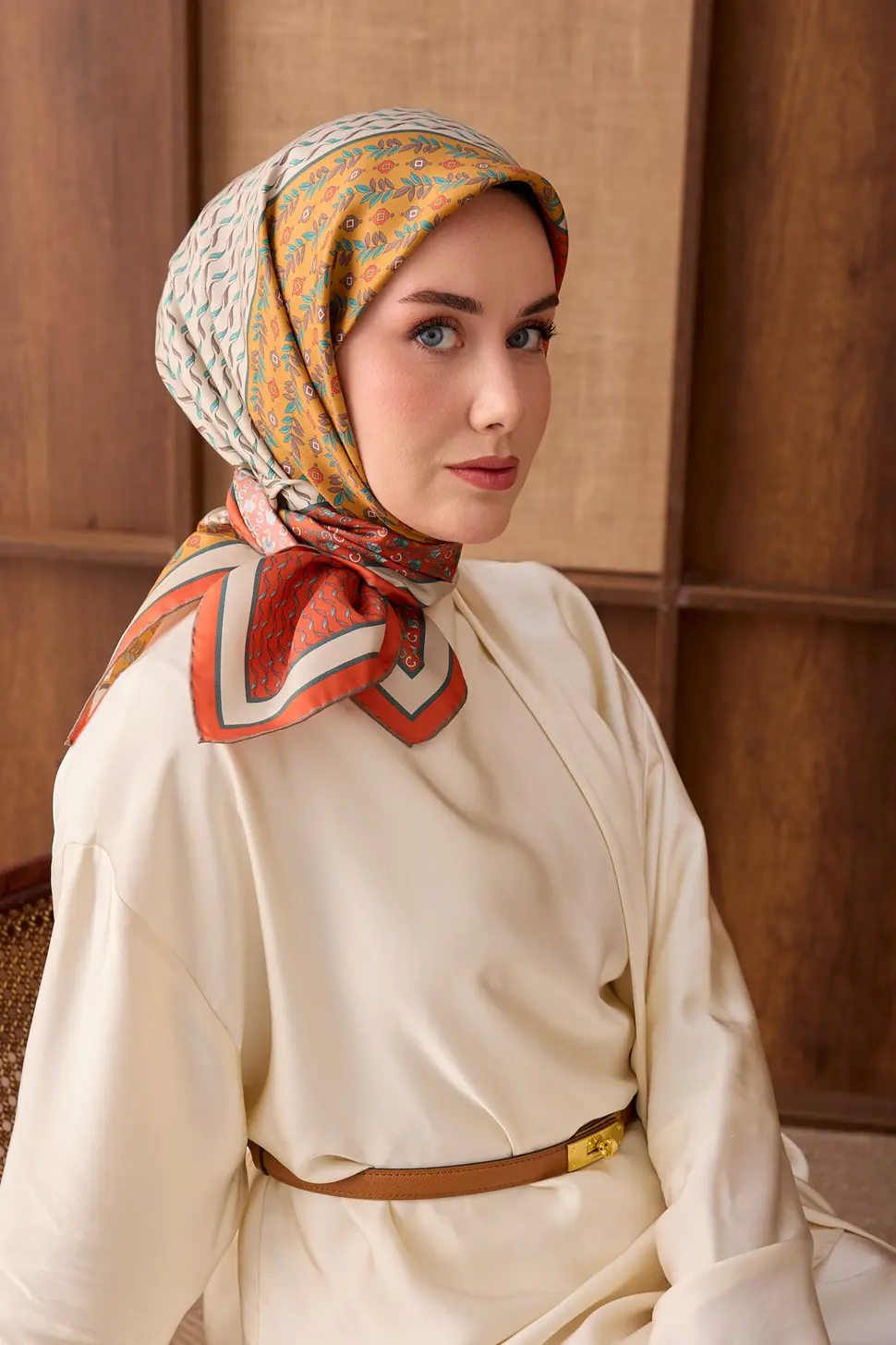 Silk Home Twill İpek Eşarp Mihenk Turuncu