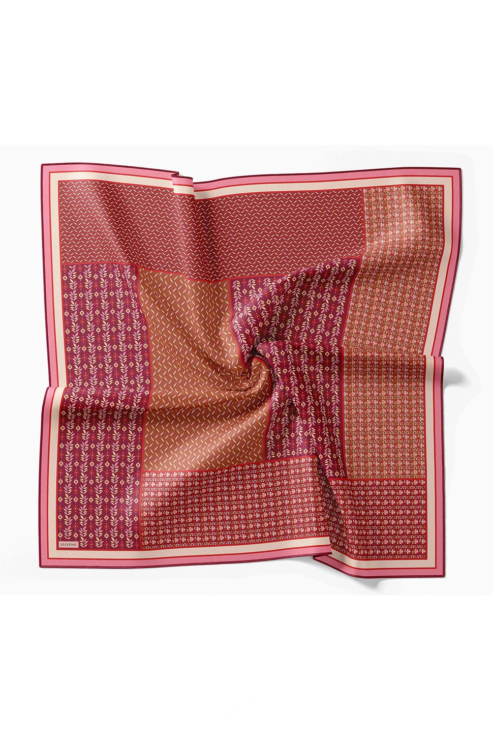 Silk Home Twill İpek Eşarp Mihenk Bordo