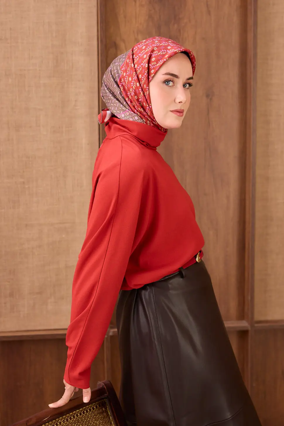 Silk Home Twill İpek Eşarp Mihenk Kırmızı