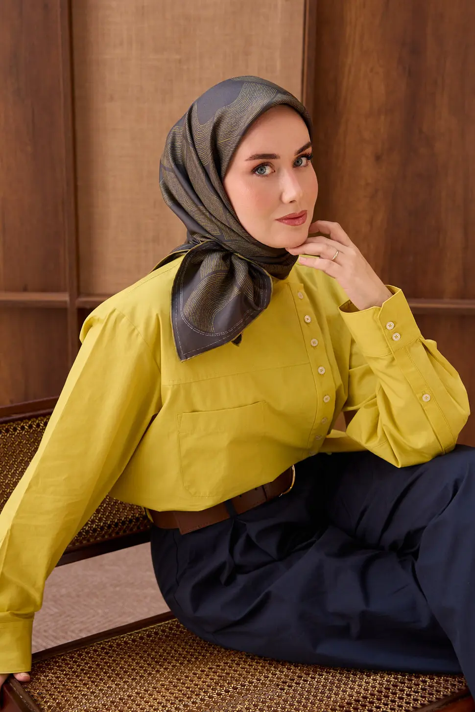 Silk Home Twill İpek Eşarp Vega Antrasit