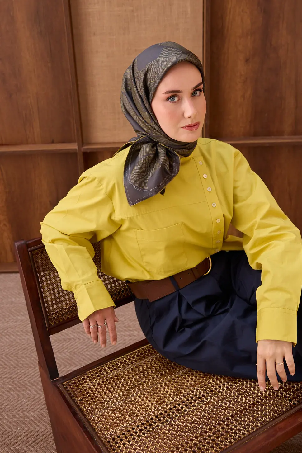 Silk Home Twill İpek Eşarp Vega Antrasit