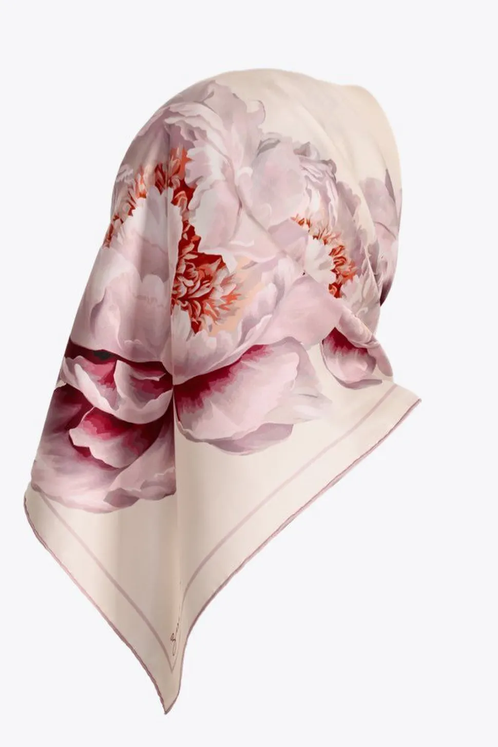 Zerafetim Twill İpek Eşarp Pudra, Pembe