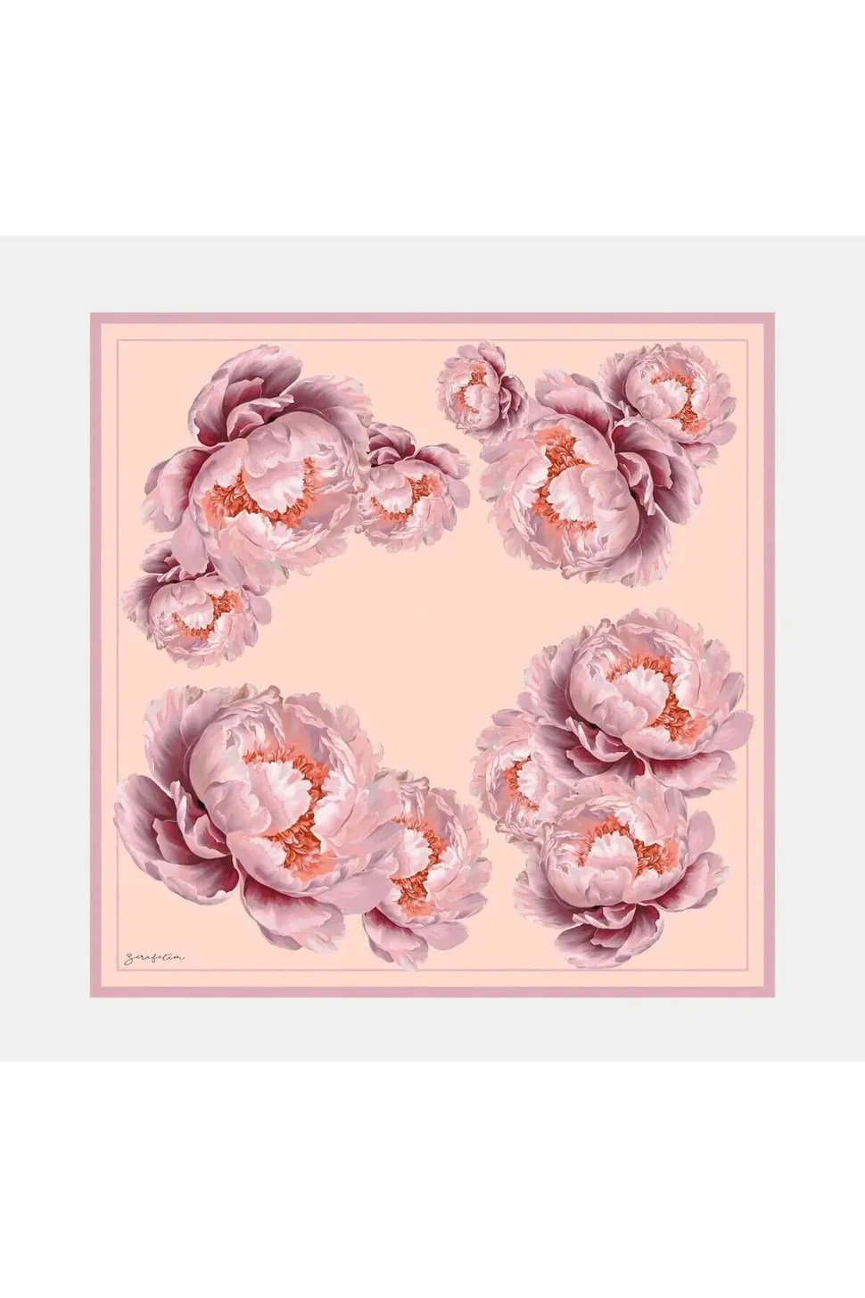 Zerafetim Twill İpek Eşarp Pudra, Pembe