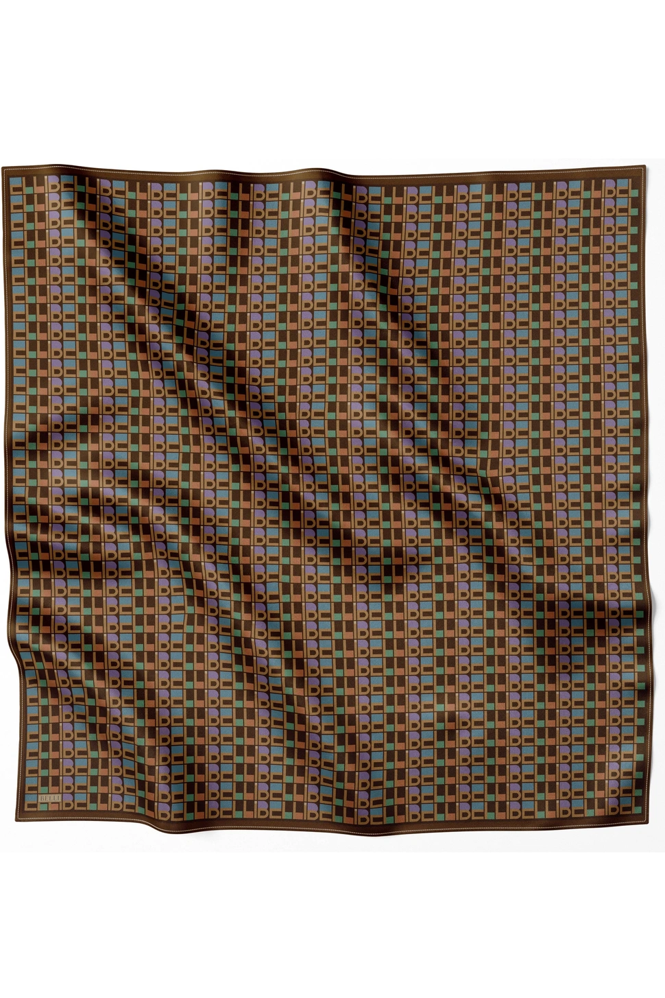 Belli Twill İpek Eşarp Kahverengi