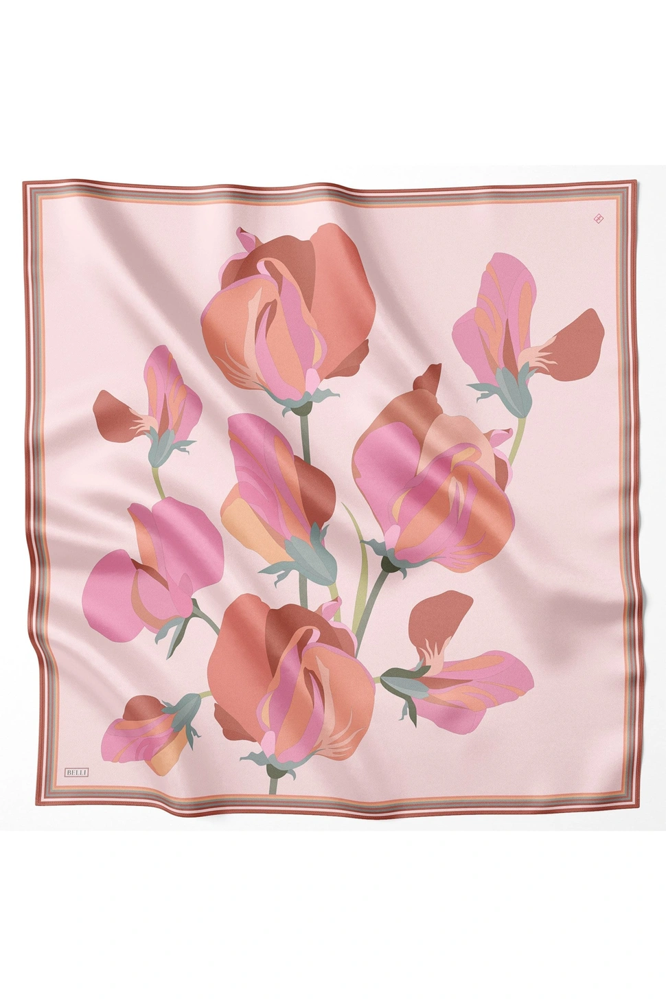 Belli Twill İpek Eşarp Pembe