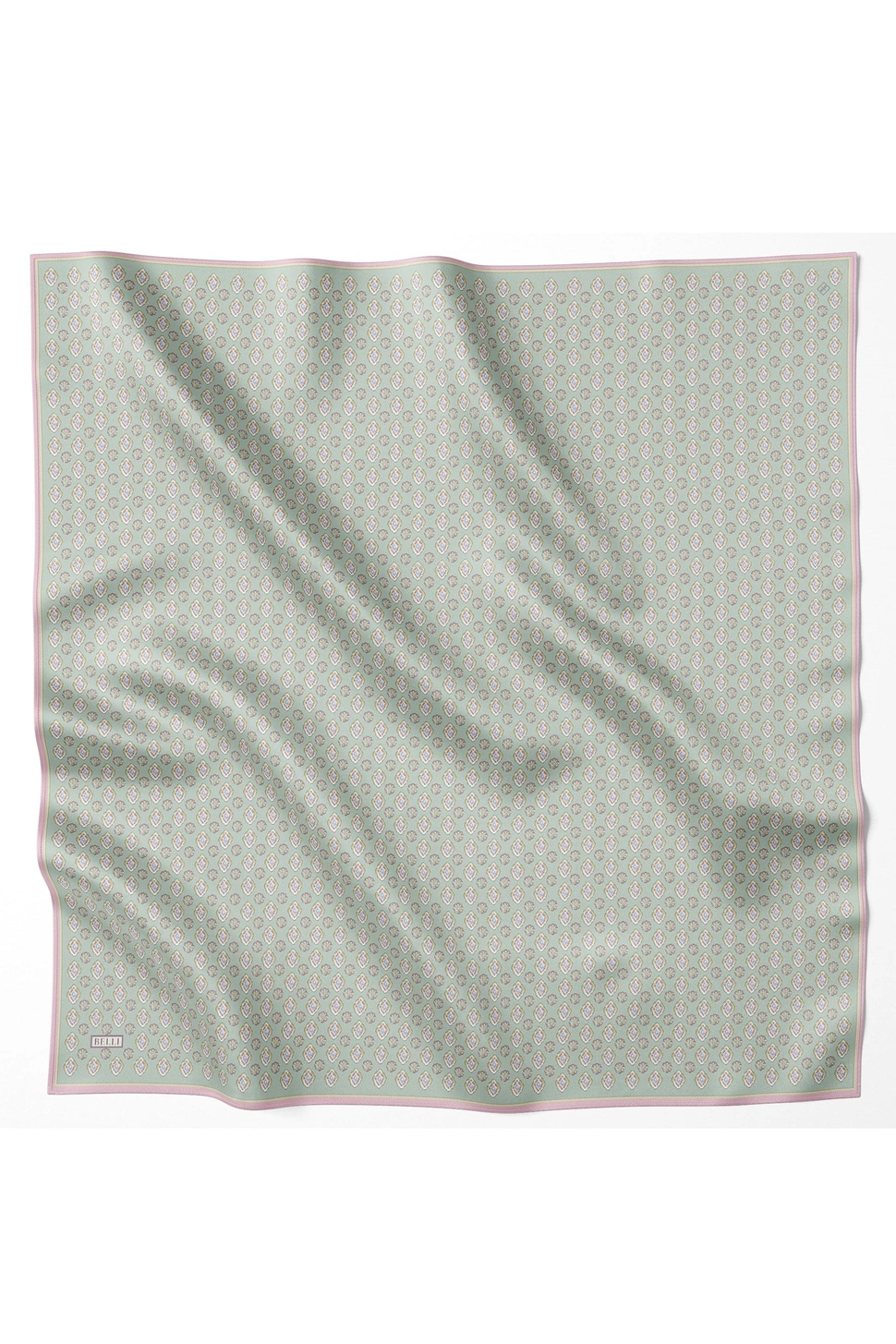 Belli Twill İpek Eşarp Mint Yeşil