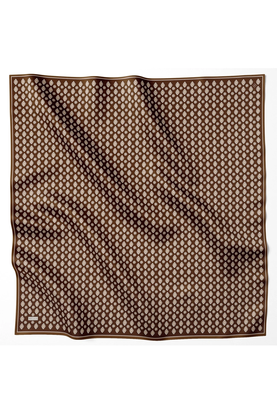 Belli Twill İpek Eşarp Kahverengi