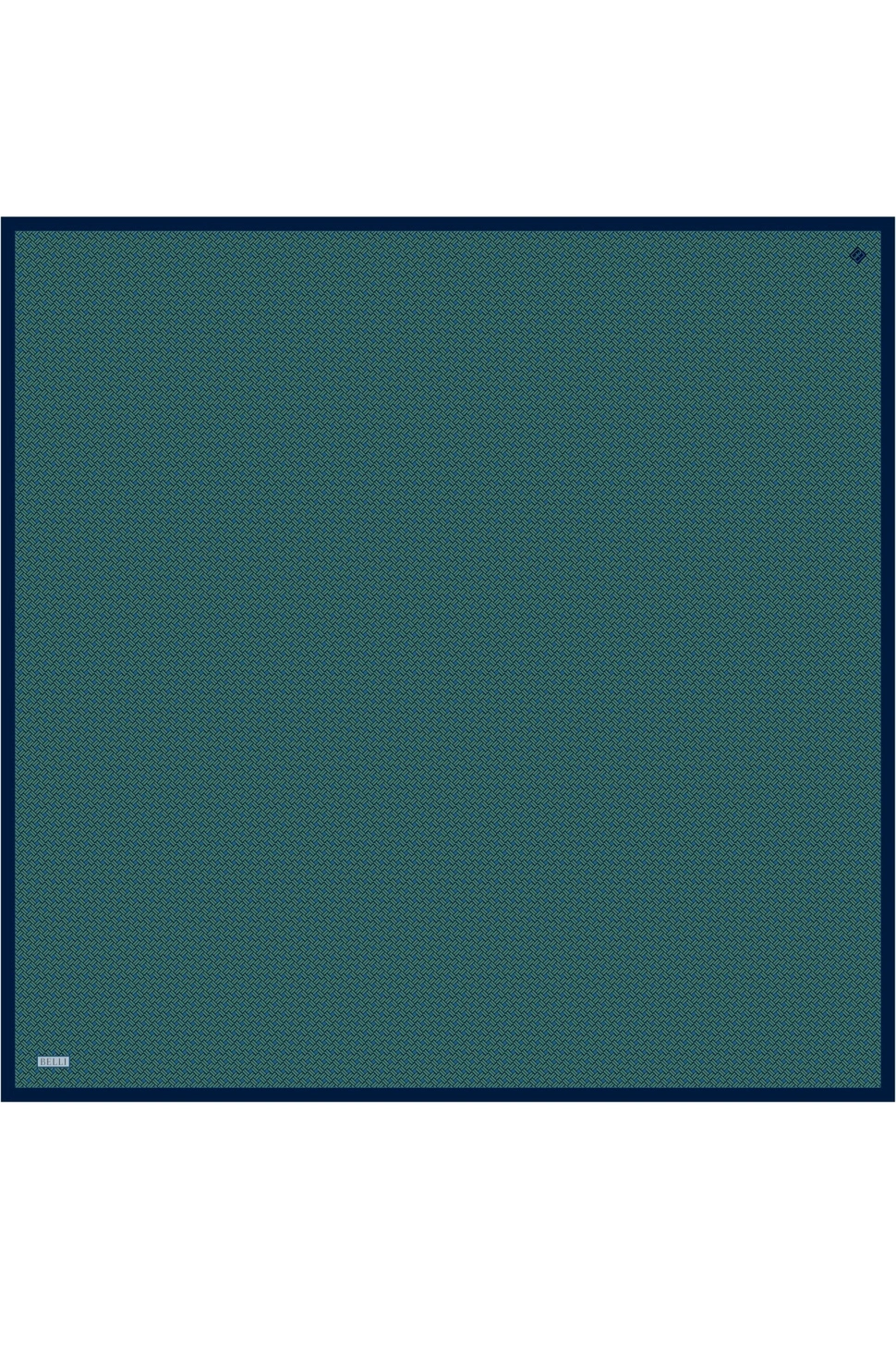Belli Twill İpek Eşarp 4317-85 Petrol Yeşil, Mavi