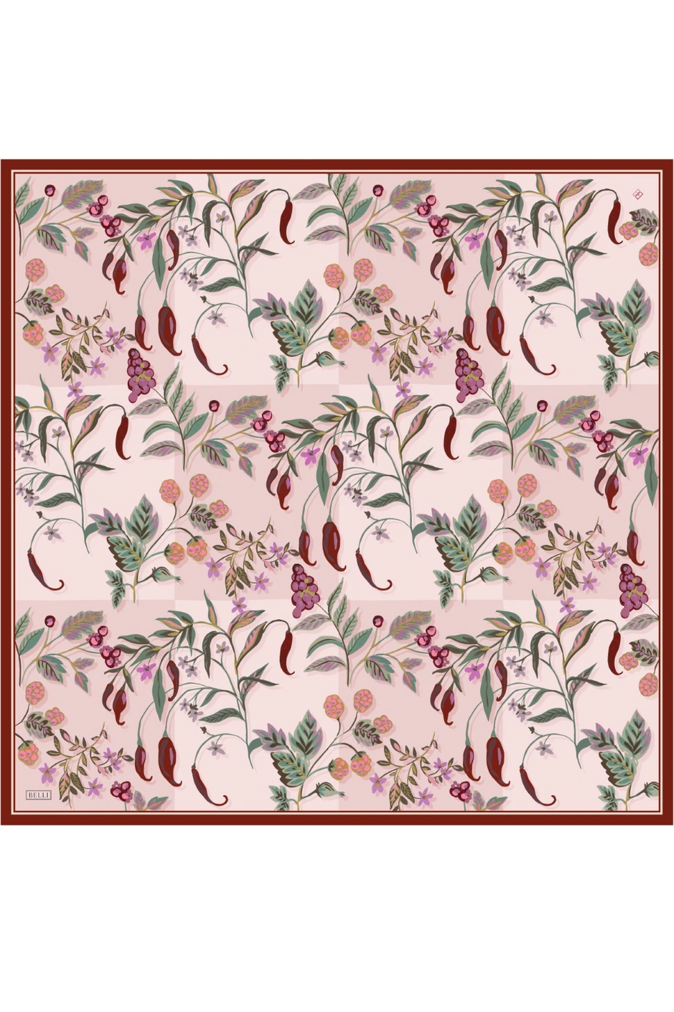 Belli Twill İpek Eşarp Pembe