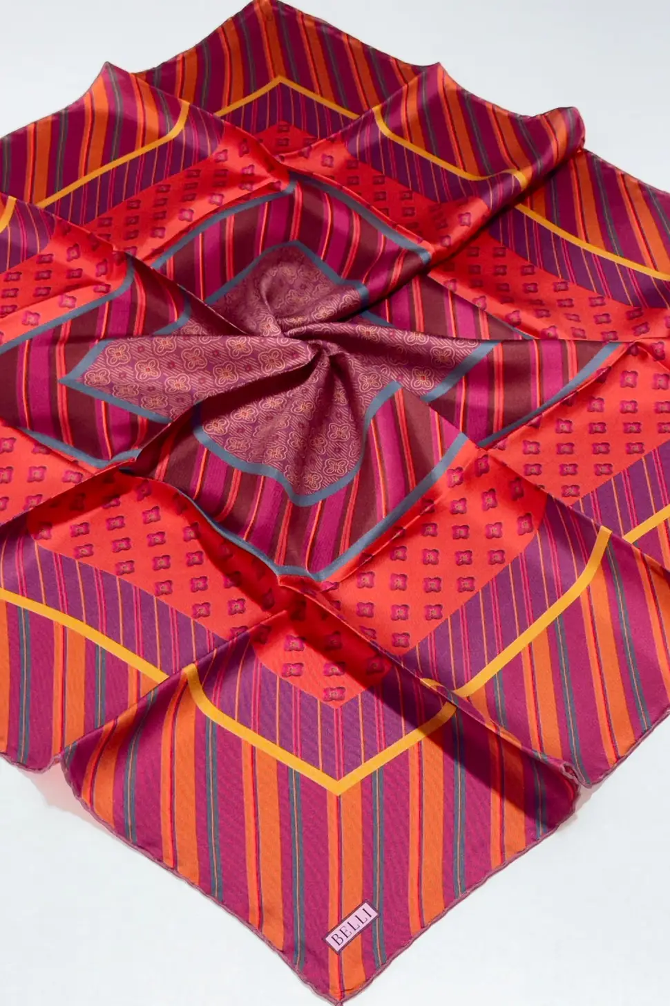 Belli Twill İpek Eşarp Kırmızı